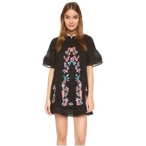 Free People Embroidered Mini Dress